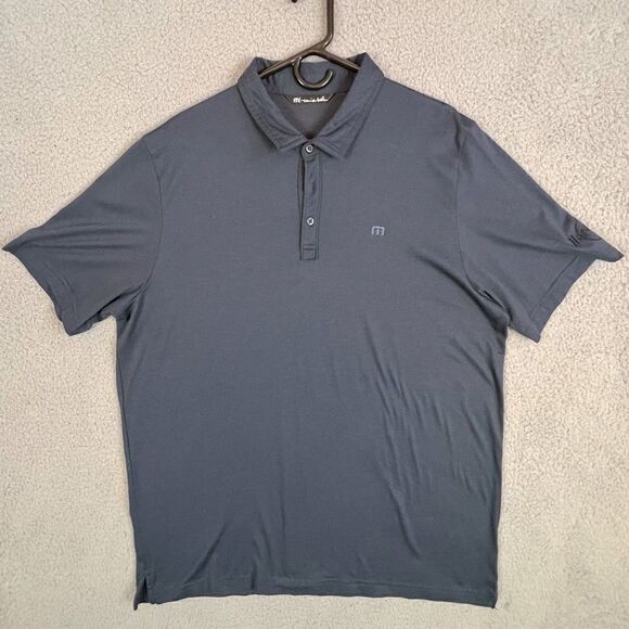 TRAVIS MATHEW MENS POLO SHIRT BLUE SIZE XXL - Picture 1 of 10